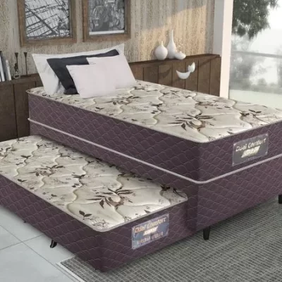 cama box conjugado solteiro com mola auxiliar gazin loja prosonno colchões